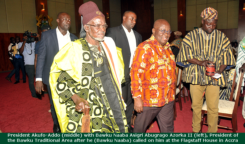 President Akufo Addo with Bawku Naaba
